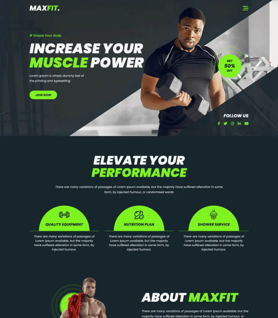 MaxFit - Fitness & Lifestyle